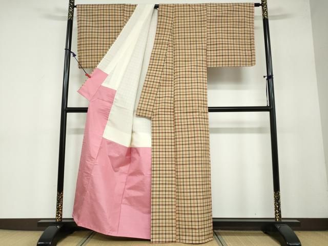 格子文 正絹