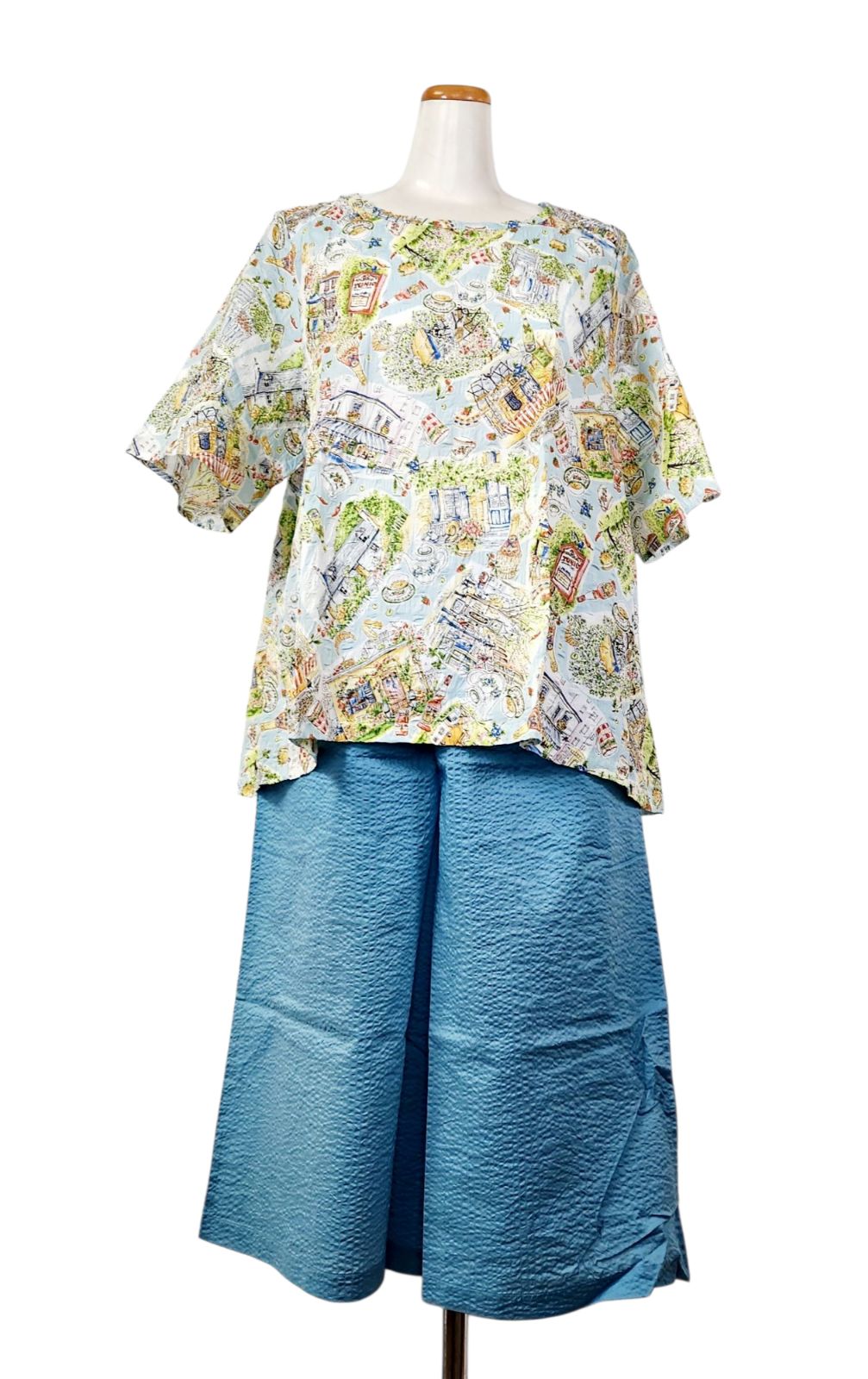 TUNIC 鴨居羊子 綿100% 半袖 ミニ ワンピース ネグリジェ 鴨居羊子