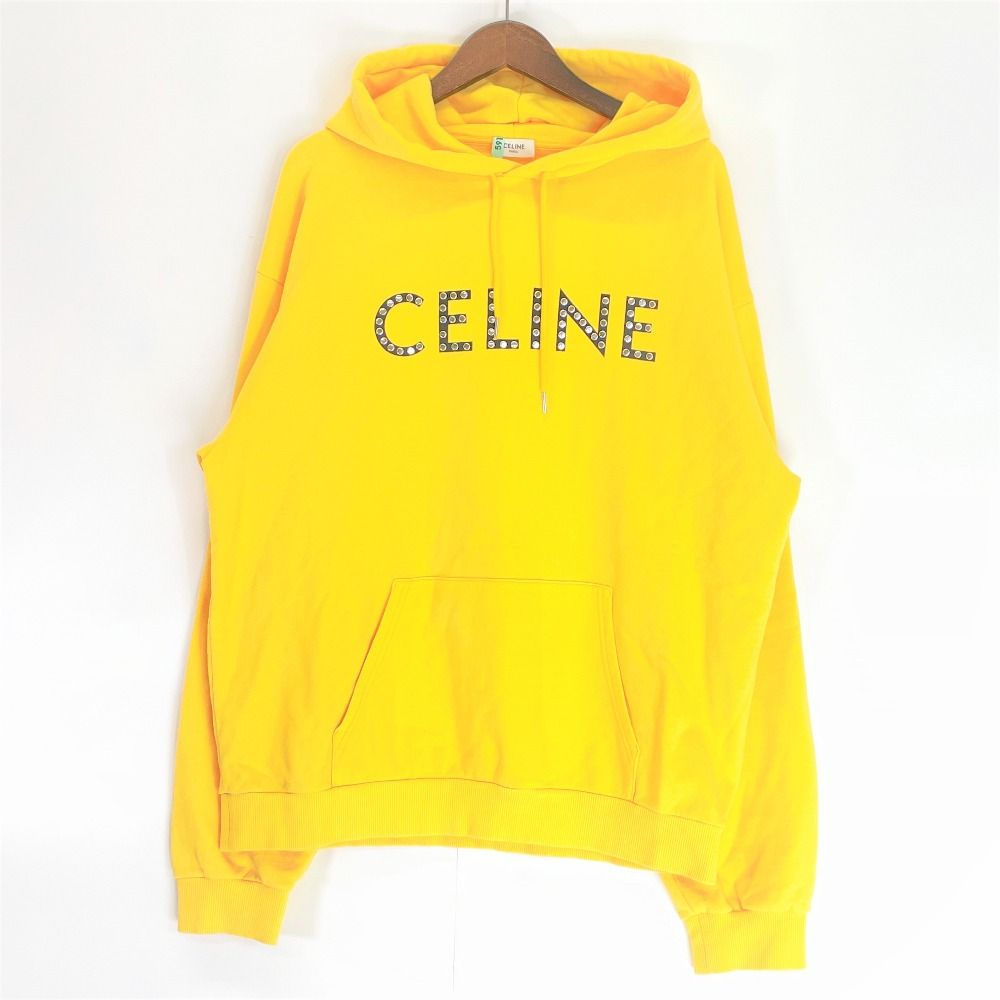 CELINE セリーヌ 2Y695670Q イエロー ロゴスタッズ プルオーバー