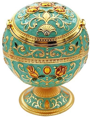 【特価商品】地球儀 亜鉛合金製 飾り物 ふた付き イーグルパターン おしゃれ ヴィンテージ (01) 卓上喫煙灰皿 灰皿 hjuns-Wu