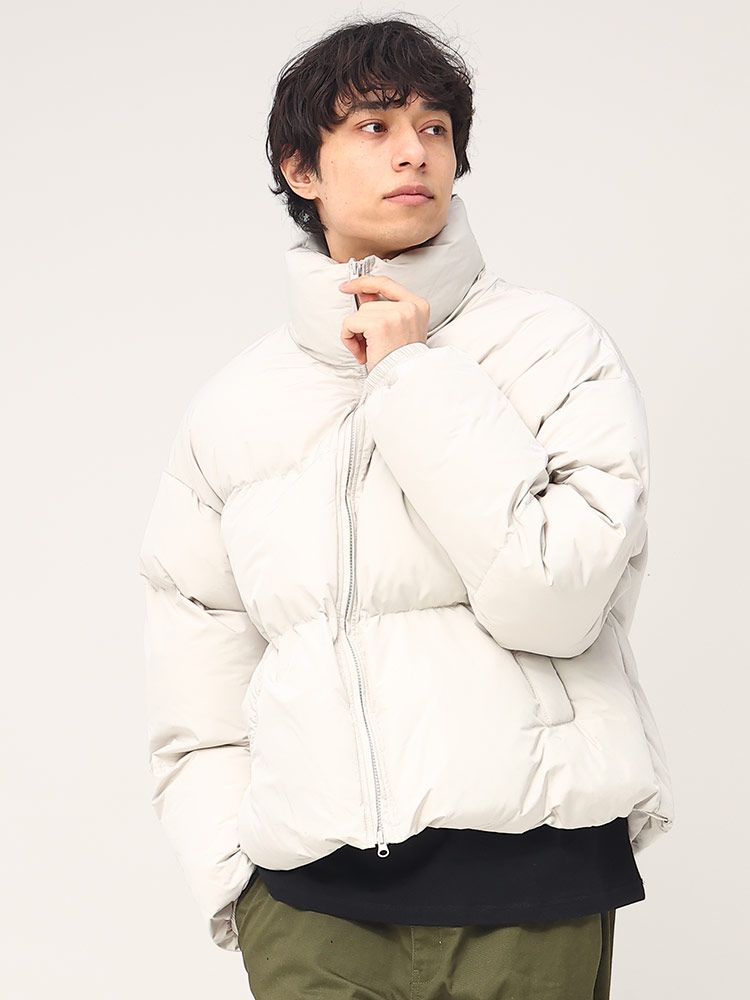 Ko‘ｓ (コズ) 無地 フルジップ 中綿 ジャケット SZ221024N1 アイボリー