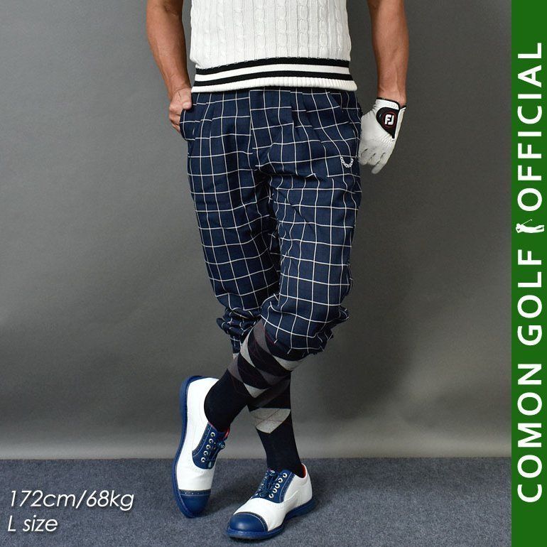 【色:ネイビー×杢グレー_サイズ:M】COMON GOLF(コモンゴルフ) ゴル Amazon | COMON GOLF(コモンゴルフ) ゴルフパンツ メンズ ゴルフ