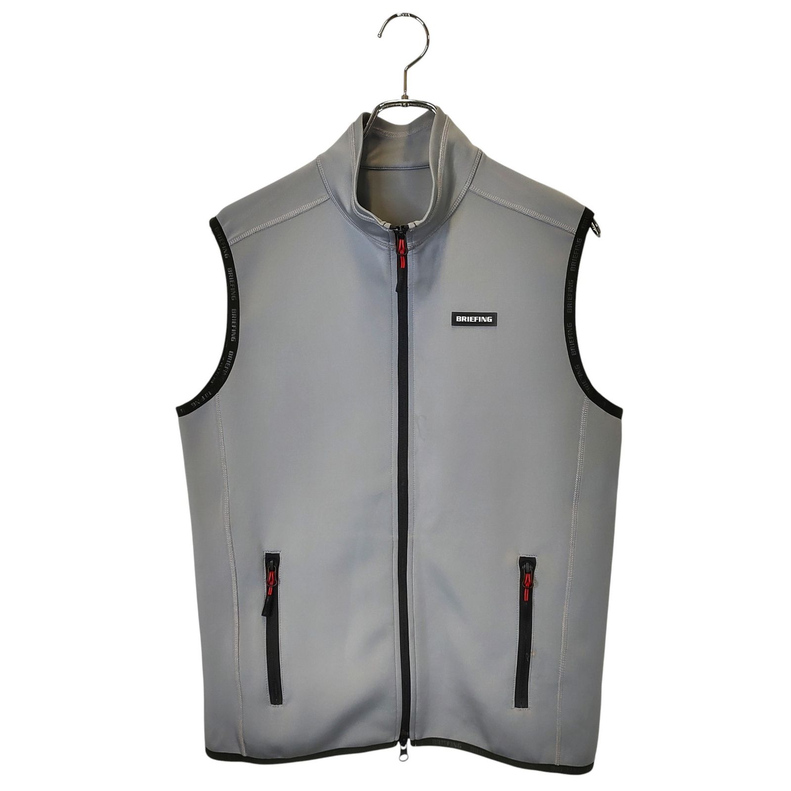 BRIEFING GOLF ブリーフィングゴルフ 22SS 3D LOGO VEST ジップアップ ベスト BBG221M13 M グレー メンズ