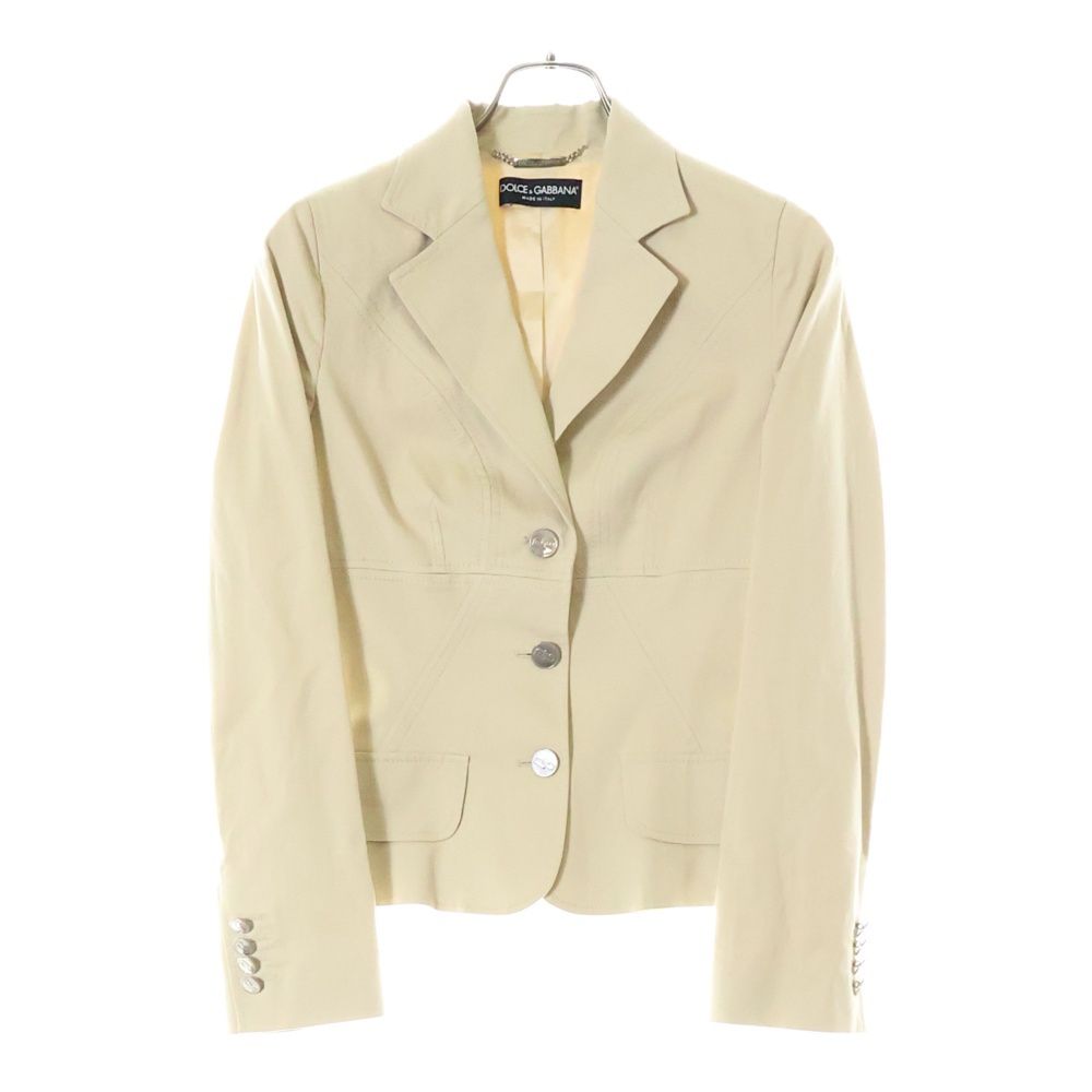 0725ten　ドルチェ&ガッバーナ 麻 レディース ジャケット ベージュ ドルチェ&ガッバーナ D&G ジャケット 36 ベージュ・イエロー系