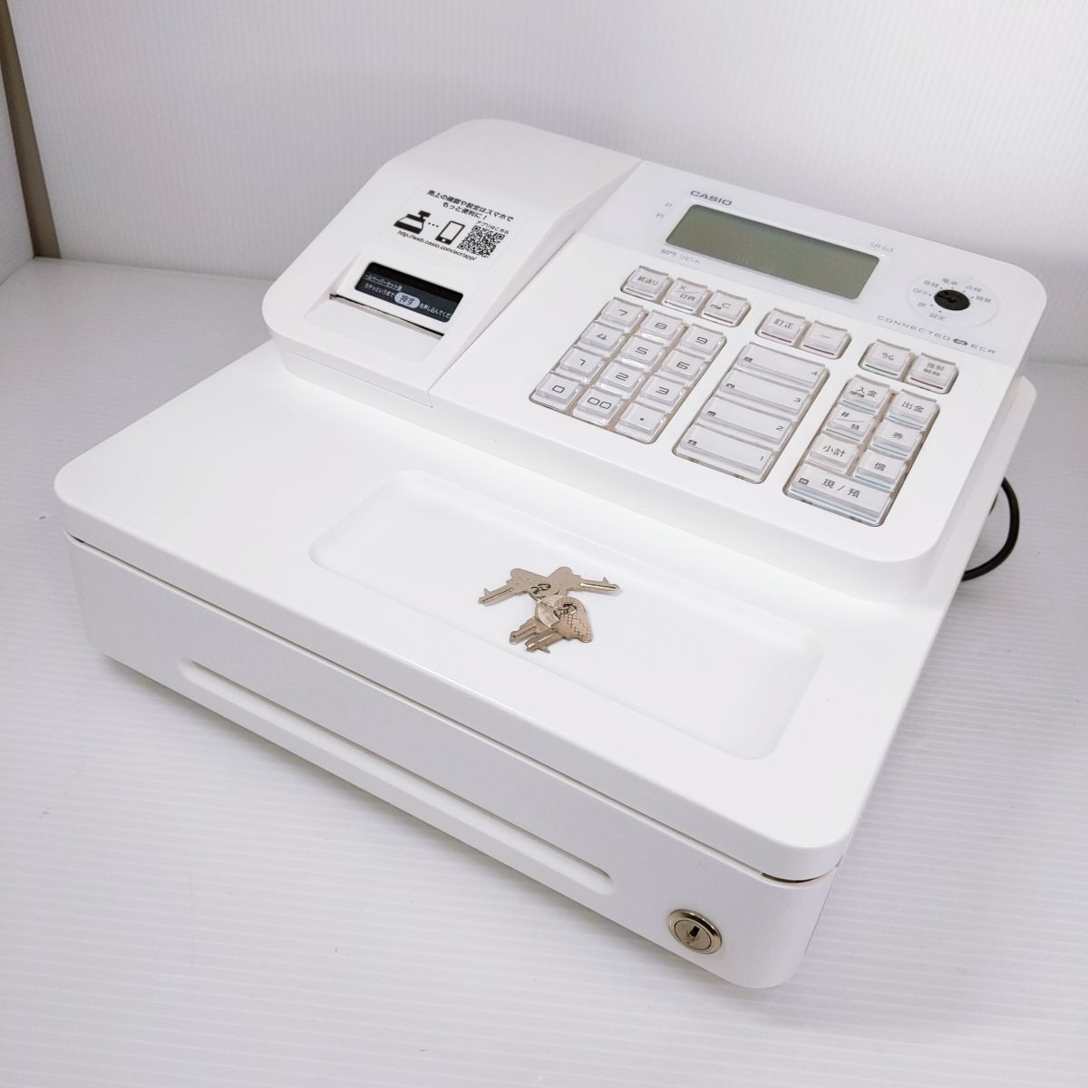 中古現状品】カシオ 電子レジスター ホワイトcasio Bluetooth