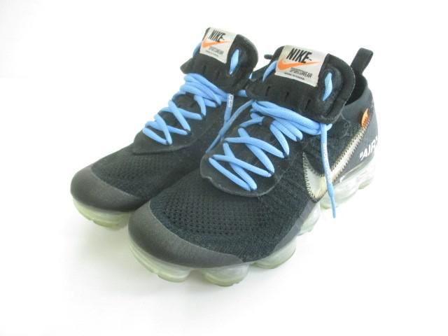 優良品 ナイキ NIKE ×オフホワイト エアヴェイパーマックス AA3831-002 26cm ブラック 黒  メンズ