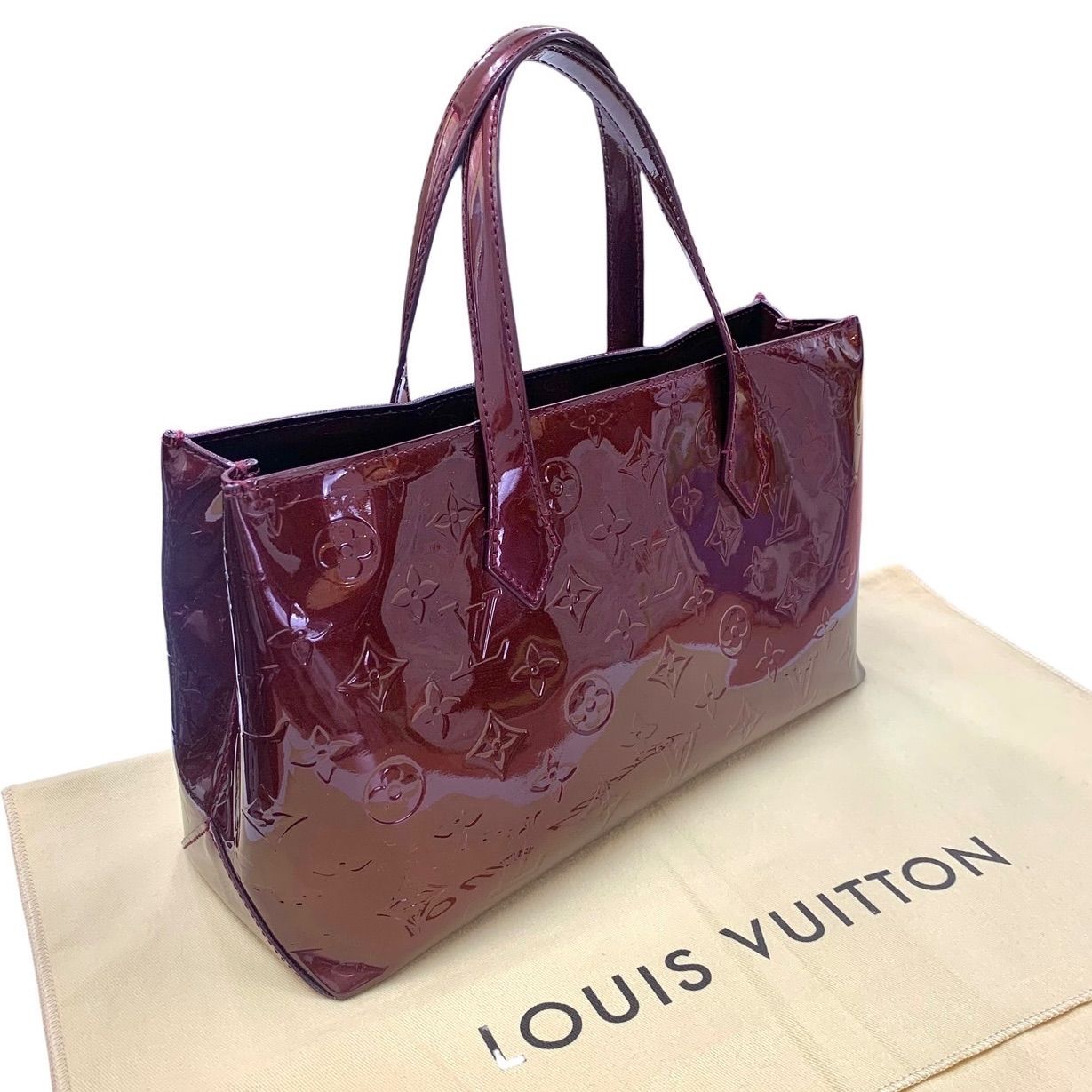 美品⭐️ LOUIS VUITTON ルイヴィトン】 ヴェルニ ウィルシャーPM ルージュフォーヴィスト レッド系 トートバッグ レディース  M93641 （AYA） 240502000AB - メルカリ