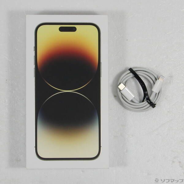 中古品〕 iPhone14 Pro Max 1TB ゴールド MQ9M3J／A SIMフリー【344