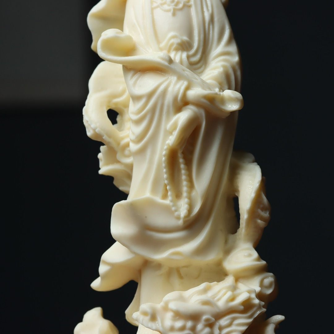龍上観音菩薩 観音菩薩像 観音様 龍 仏像 置物 神 豊穣 財運