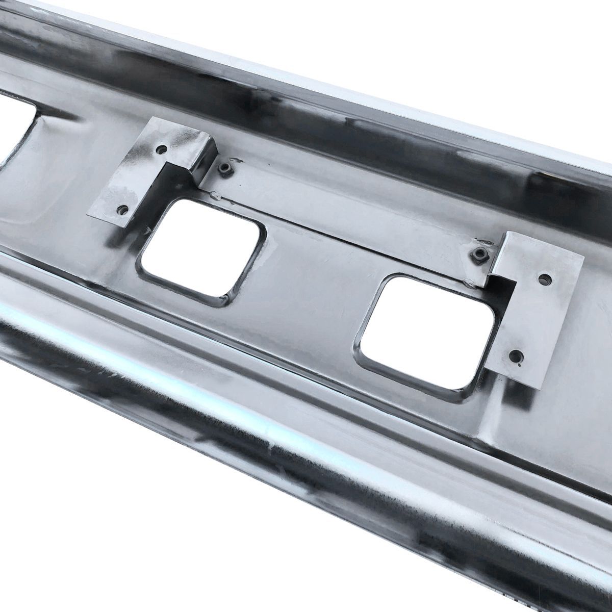 07 エルフ ワイド メッキ フロント バンパー エアダム フォグ カバー  