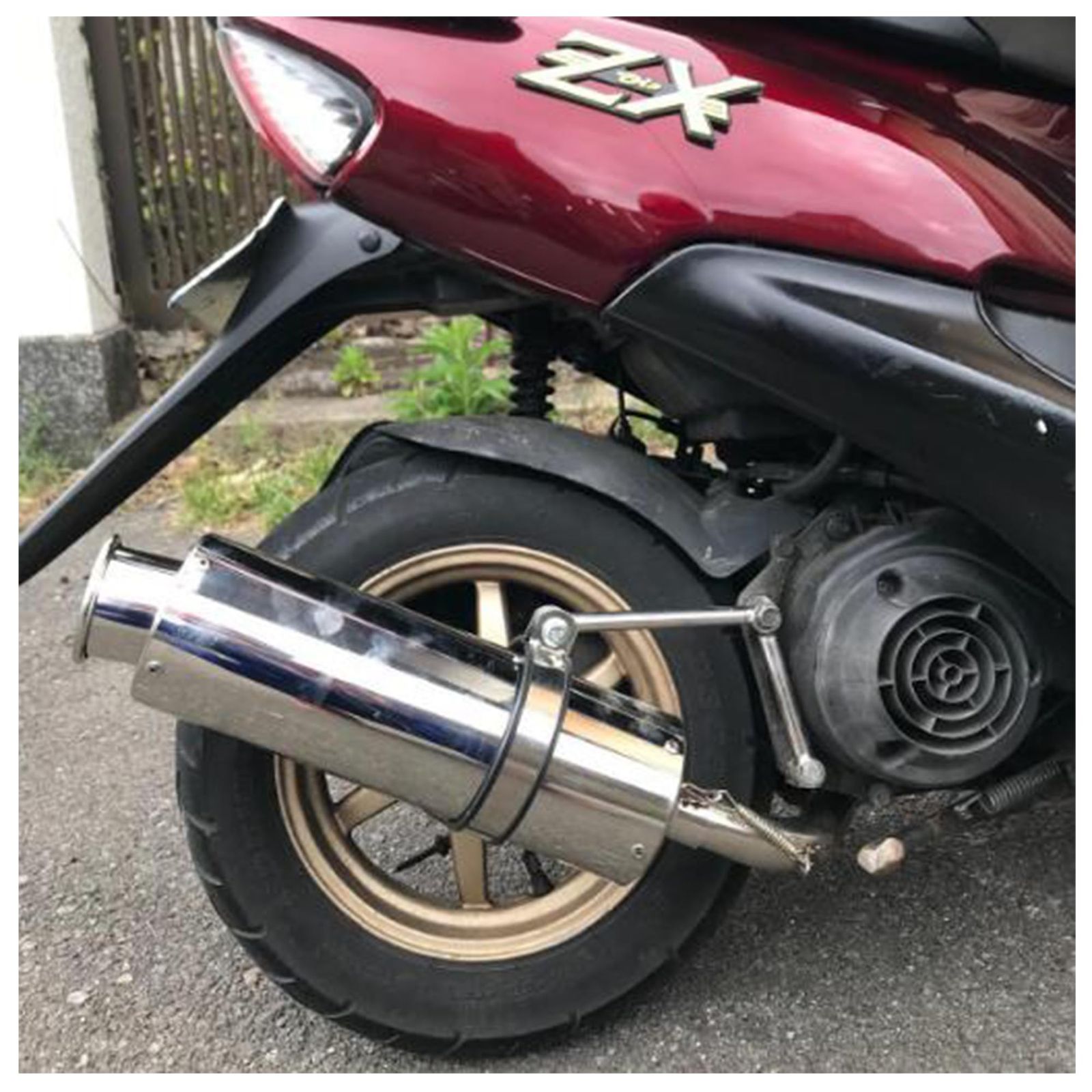  数量 leihuo マフラー適用 ライブディオ Dio ZX 50 SR AF 34 35 ステンレス マフラー その他 文房具 事務用品