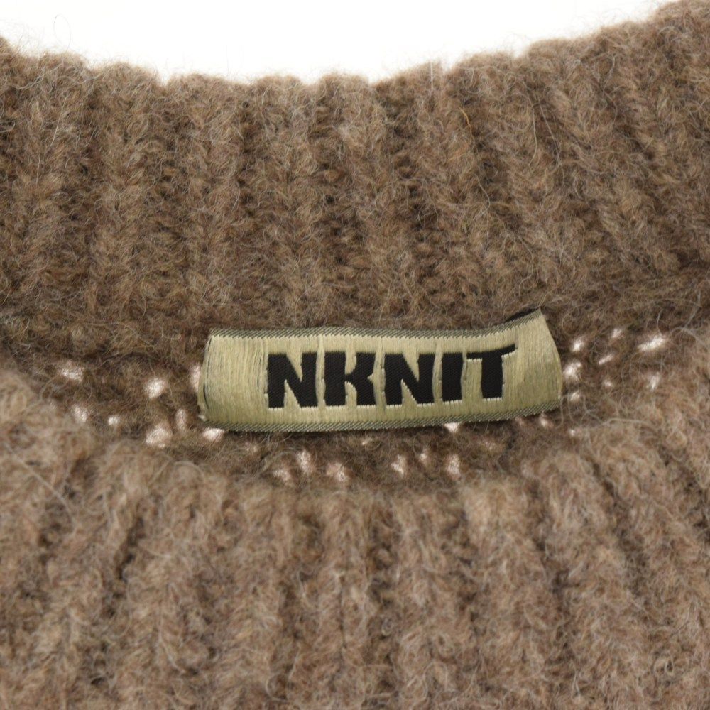 NKNIT (ンニット) 21AW YAKU big knit ヤクニットセーター ブラウン