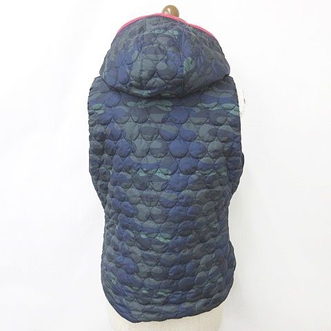 アンパスィ and per se 中綿 ベスト ゴルフ リバーシブル ジップアップ