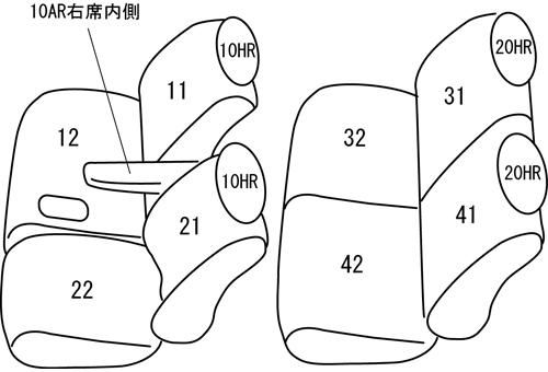 シートカバー ストリームステッチ