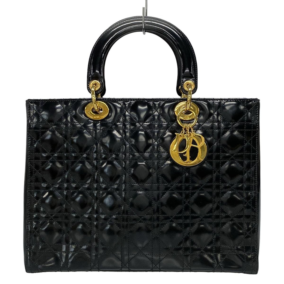 DIOR|ChristianDior ディオール|クリスチャンディオール ハンドバッグ レディディオールラージバッグ 黒 レザー