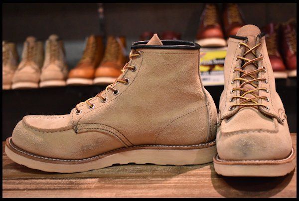 【9.5D 良品 10年】レッドウィング 8173 スエード アイリッシュセッター ホーソーン ラフアウト モックトゥ ブーツ redwing HOPESMORE【ED044】