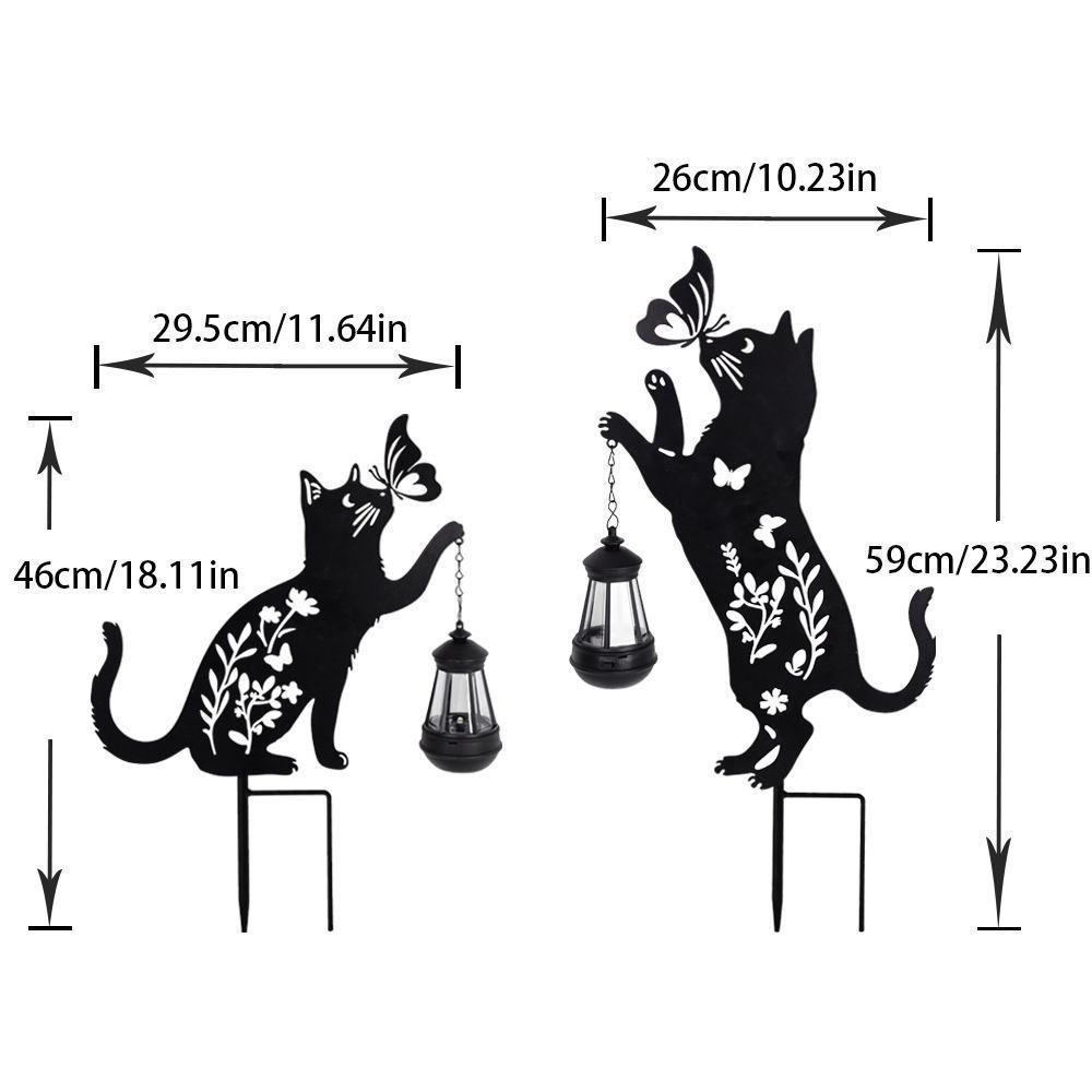 ソーラーライト 屋外 屋内 室内 インテリア 装飾 黒猫 猫