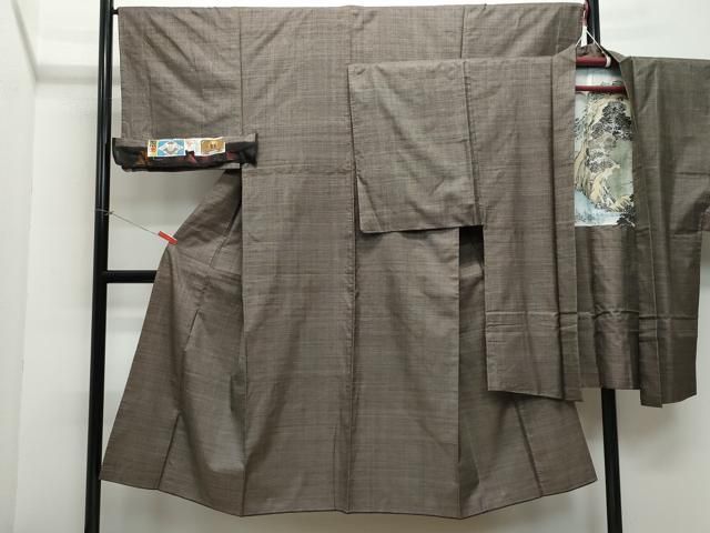 平和屋着物●男性 本場大島紬 アンサンブル 120亀甲 総詰め 松山茂治作 証紙付き 正絹 CAAX0964vf