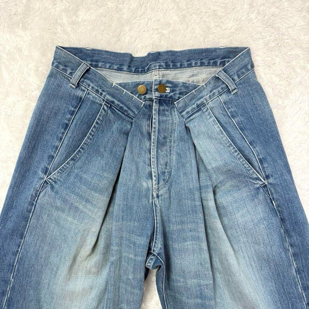 nest Robe ネストローブ ムラ糸デニムワイドタックパンツ nest Robe ネストローブ ムラ糸デニムワイドタックパンツ デニム