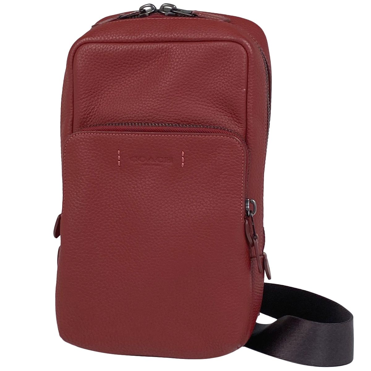 在庫一掃 コーチ COACH ロゴ ボディバッグ ショルダーバッグ ボディバッグ レザー レッド C5331 レディース