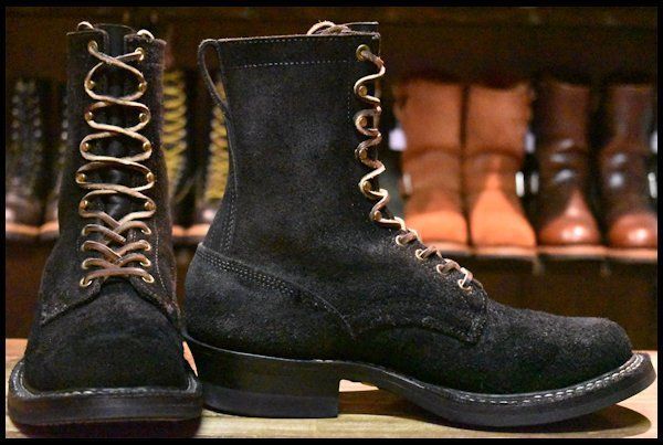 ホワイツ スモークジャンパー ラフアウト 黒 10E 未使用ホワイツ スモークジャンパー 10E ブラック ラフアウト 8.5E