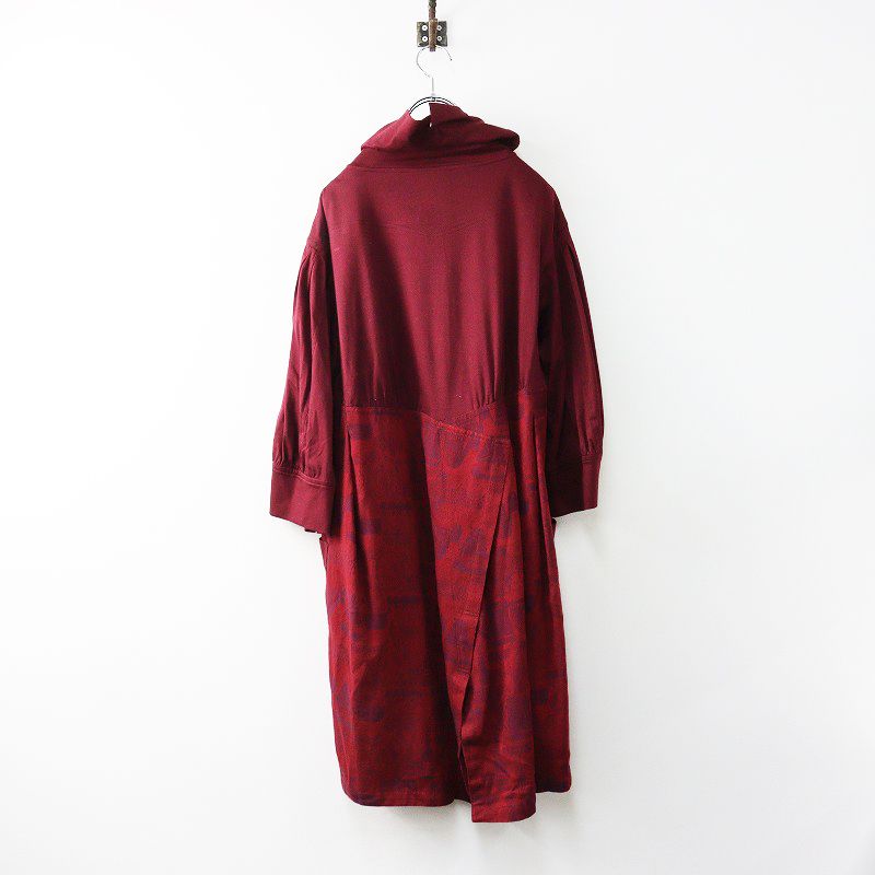 ジャガードハイネックワンピースコート 38