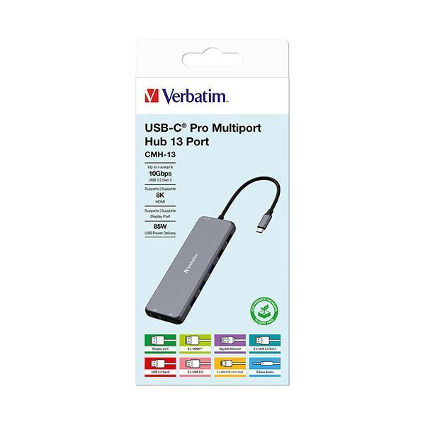バーベイタム PD急速充電対応 USB Type-Cハブ 13 in 1 32153 1個