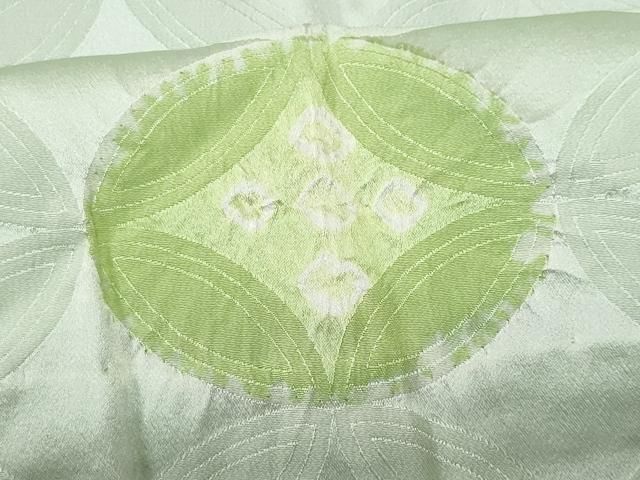 平和屋着物□長襦袢 無双仕立て 絞り 地紋起こし 七宝文 正絹