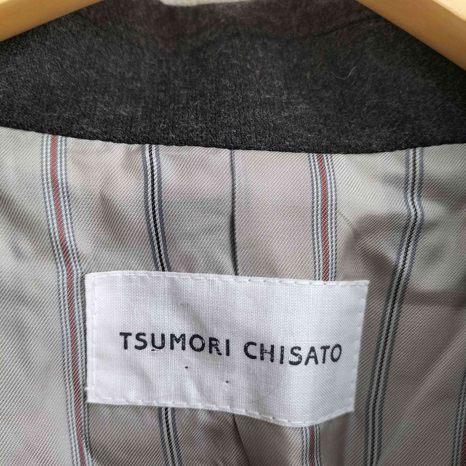 【美品】Tsumori Chisato レディース　パンツ スーツ グレー ツモリチサト TSUMORI CHISATO ウール混 パンツスーツセットアップ