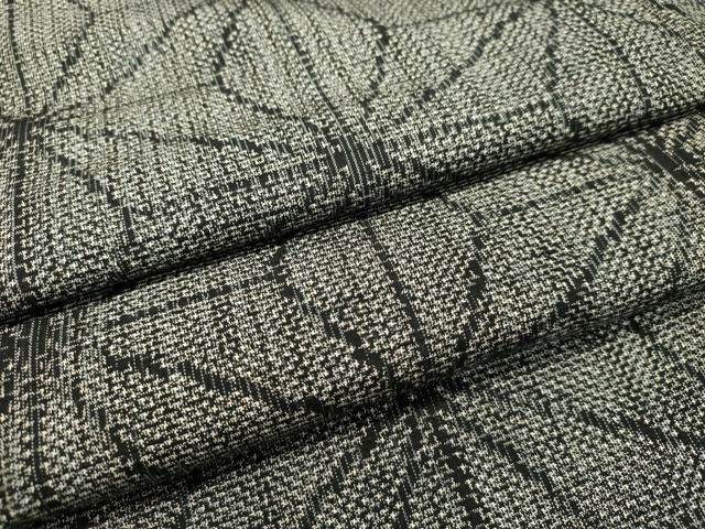 平和屋着物○上質な紬 麻の葉文様 正絹 逸品 DAAR4338tw