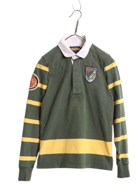 ラグビー ラルフローレン 長袖 ラガーシャツ レディース S 古着 ポロ 長袖シャツ ポロシャツ カットソー 袖 ボーダー ネイティブ ワッペン お得なクーポン配布中!】 ラグビー ラルフローレン 長袖 ラガーシャツ