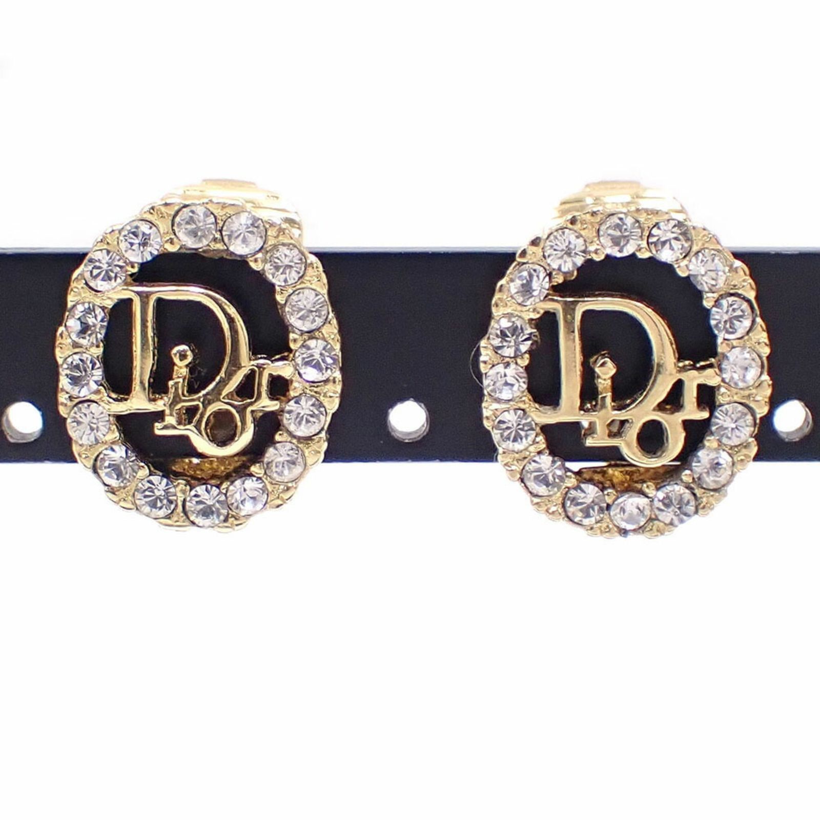 クリスチャン ディオール Christian Dior クリスチャンディオール イヤリング レディース GP ゴールドカラー ラインストーン A6051267