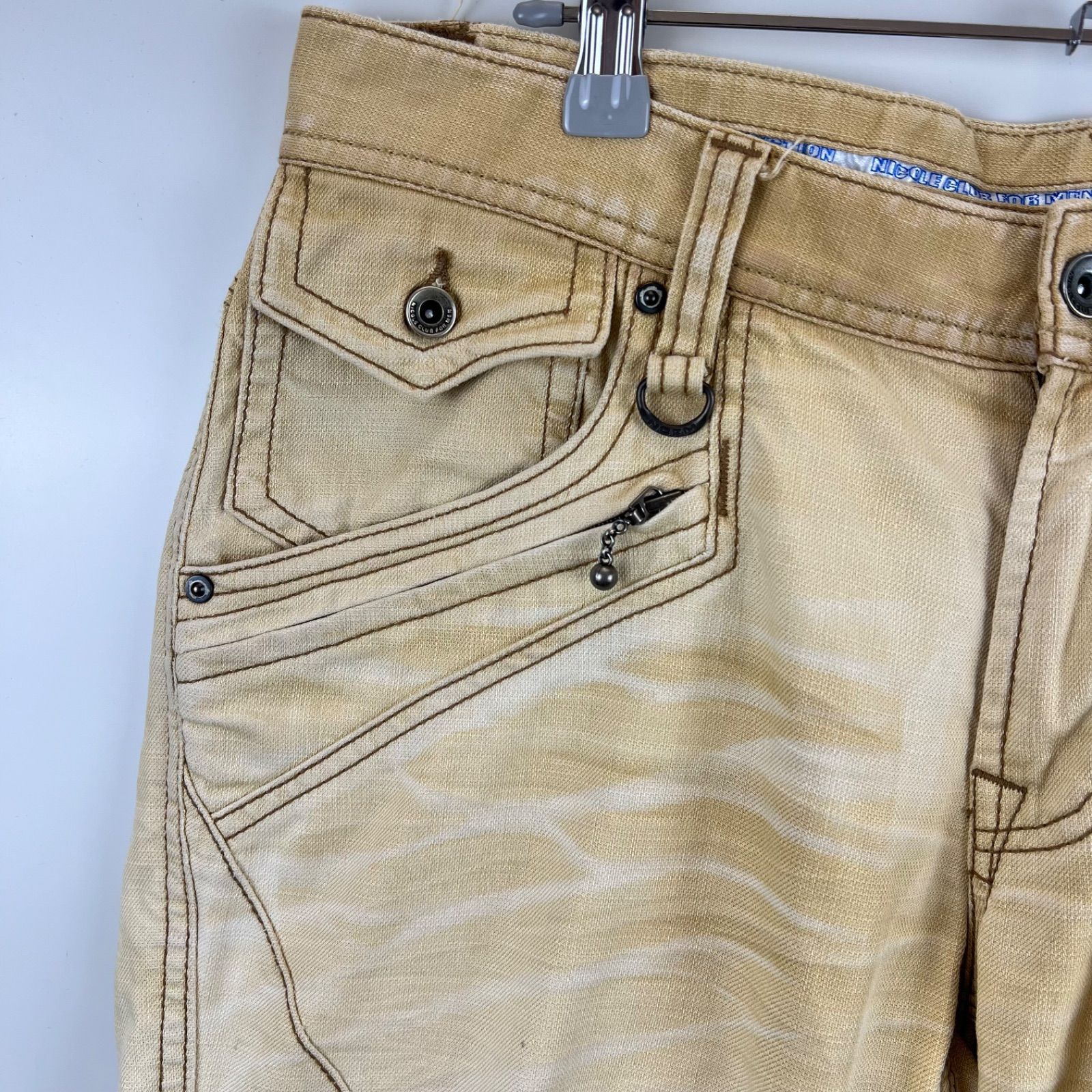 NICOLE CLUB お兄系 y2k グランジ シワ加工 ブラックフレアデニム NICOLE CLUB お兄系 y2k グランジ シワ加工 ブラックフレアデニム