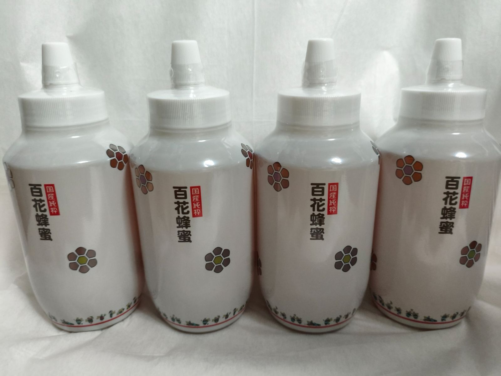 国産純粋はちみつ 1000g 1kg ×4本 はちみつ 国産ハチミツ白ボトル