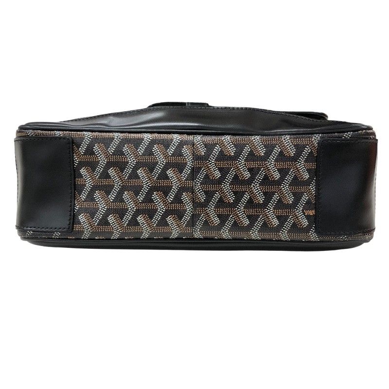 ゴヤール GOYARD グランブルーMM ブラック シルバー金具 ゴヤールディンキャンバスレザー メンズ ショルダーバッグ メッセンジャーバッグ ショルダーバッグ バッグ