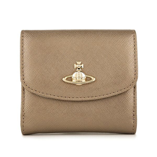 かわいい！ Vivienne Westwood 二つ折り財布 ゴールドロゴ Vivienne Westwood ヴィヴィアンウエストウッド 二つ折り財布