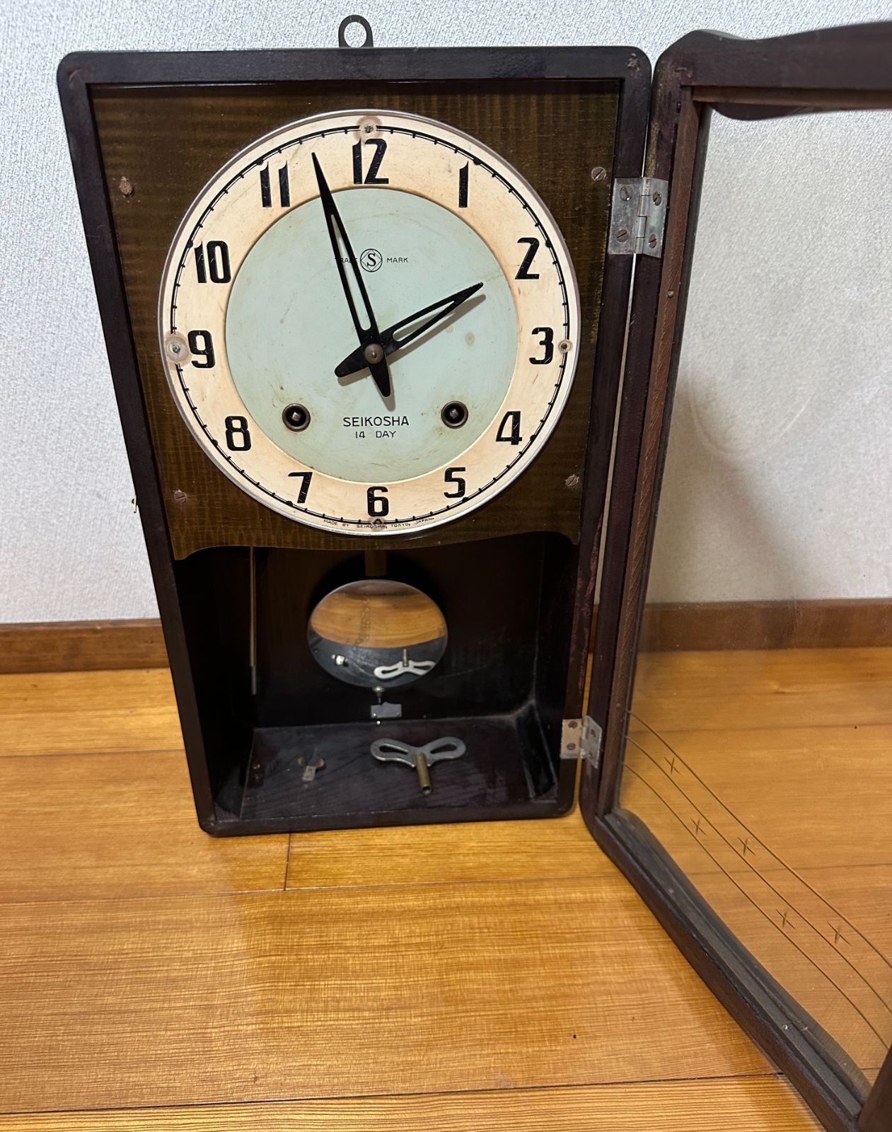 精工舎　振り子時計　SEIKOSHA 14day アンティーク　セイコウシャ 精工舎 振り子時計 SEIKOSHA 14day アンティーク セイコウシャ
