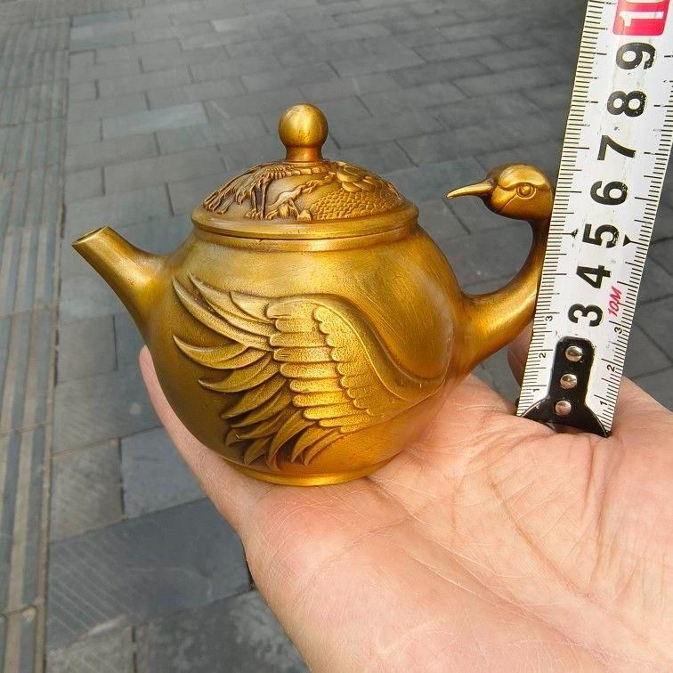 銅製 竹の子壺 竹節壺 茶壺 茶道具 装飾品 工芸品 美術品 銅器 茶壺 吉象茶壺 墨壺 水滴壺 装飾品 工芸品 置物 - メルカリ