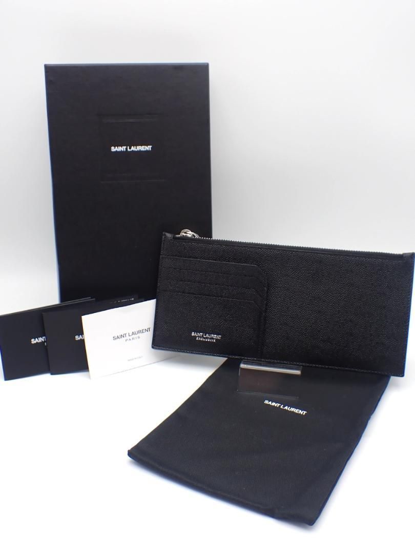 新品☆Saint Laurent サンローラン 長財布 札入れ ブラック 本革  