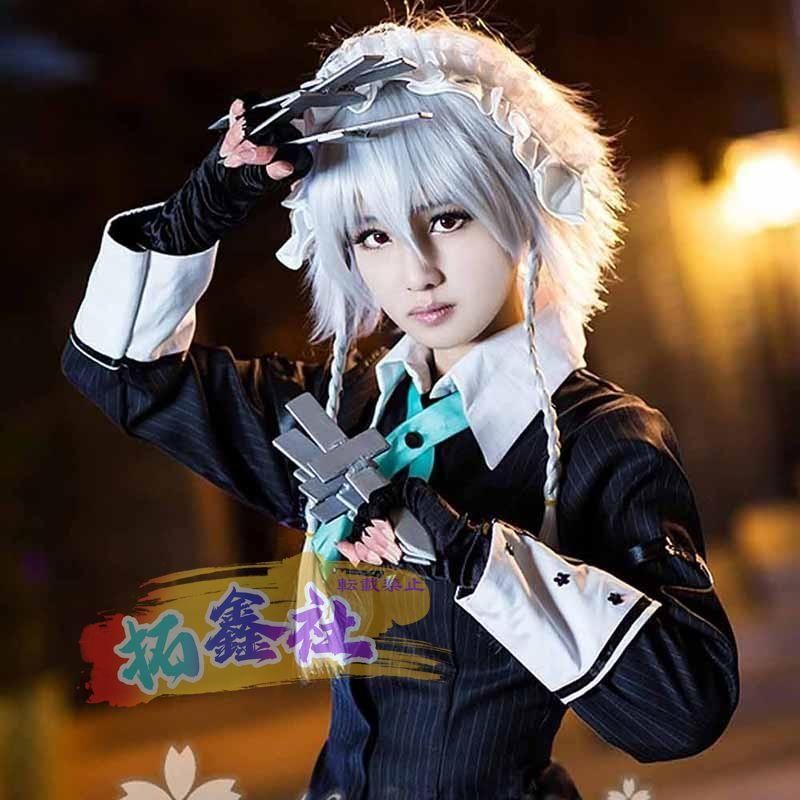 十六夜 咲夜 東方Project いざよい さくや 紅魔館 メイド長 アニメ コスプレ衣装 コスチューム cosplay 東方プロジェクト la256zezex1