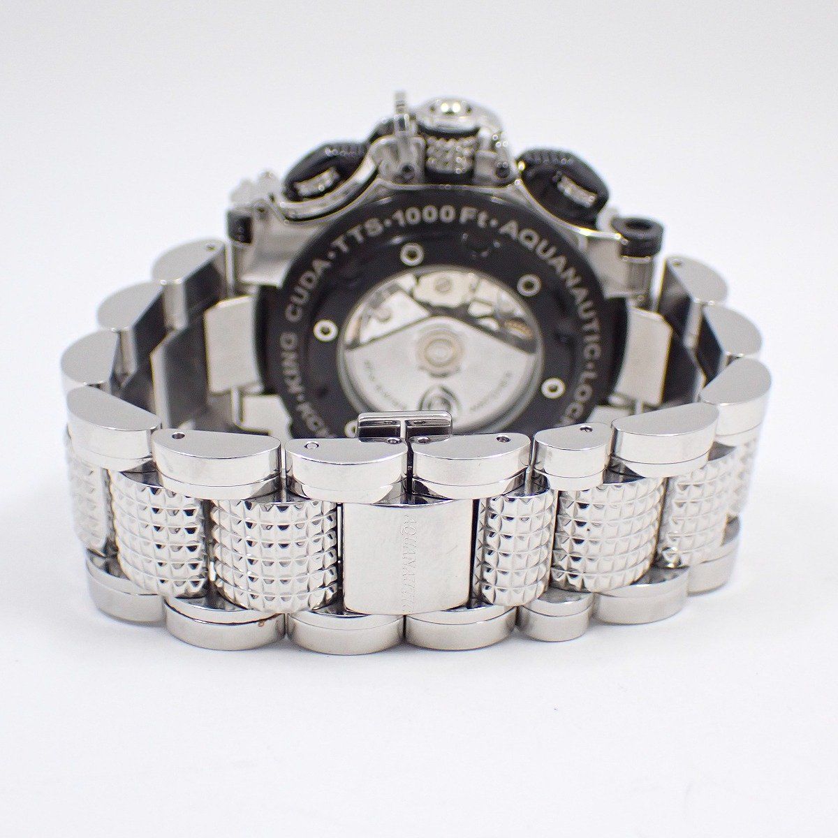  品 アクアノウティック キングサブクロノダイブ 自動巻き メンズ 腕時計 スカル型ダイヤ入りグリッドベゼル 自動巻き時計 腕時計(アナログ)