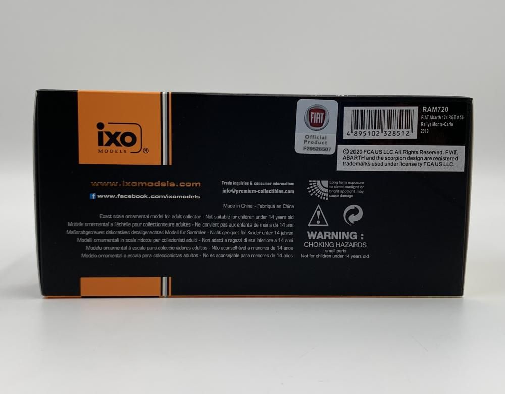 中古】開封 ixo イクソ 1/43 フィアット アバルト 124 RGT #56