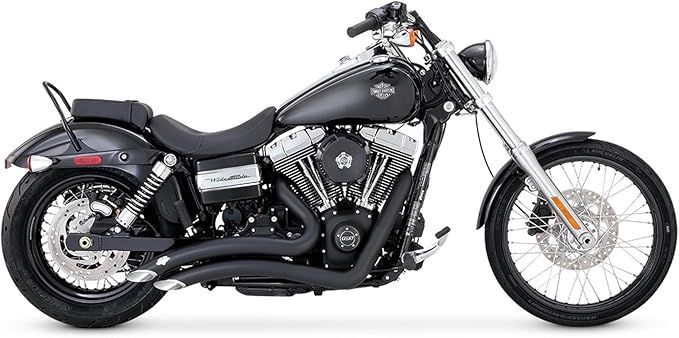 VANCE-HINES バンス-ハインズ フルエキゾーストマフラー BIG RADIUS 2-2 ブラック DYNA 06-17 丨 1800-2128