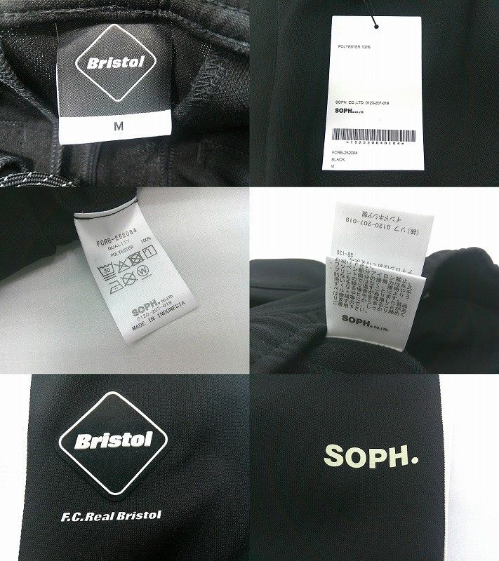 s 25 g-A 477 k SOPH.ソフ F.C.Real Bristol エフシー ルブリストル TRACK RIBBED PANTS トレーニング パンツ AW Mサイズ FCRB-252084 ブラック ジョガーパンツ スウェットパンツ パンツ