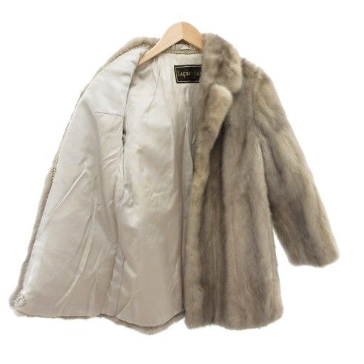 美品▼Lupian Furs MINK ルピアンファー デザインミンク 本毛皮コート 毛質艶やか・柔らか◎ ブラウン 中古毛並み極美品▽LUPIAN FUR MINK ルピアンファー