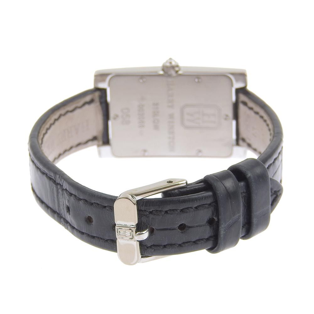 【HARRY WINSTON】ハリーウィンストン アヴェニュー 310LQW K18ホワイトゴールド×ダイヤモンド×クロコダイル クオーツ アナログ表示 レディース 青文字盤 腕時計 HARRY WINSTON】ハリーウィンストン アヴェニュー 310LQW K18ホワイト