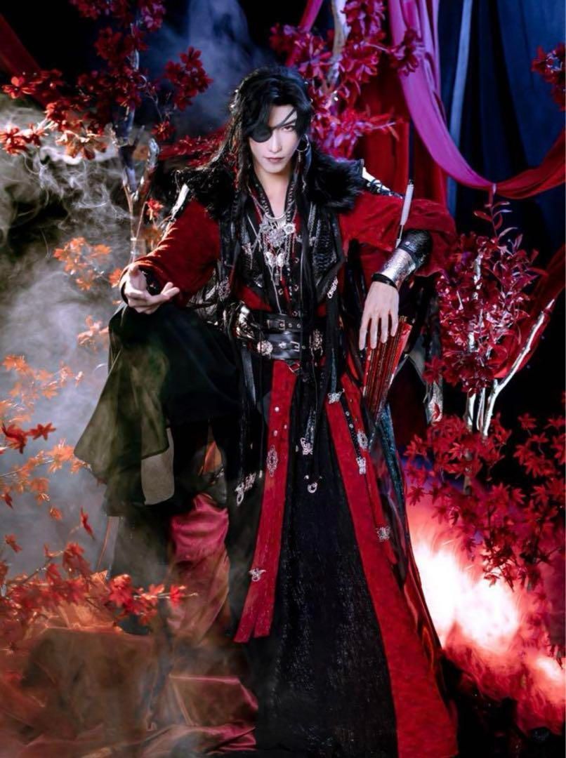 天官賜福 鬼王 花城 三郎 落神厄命 コスプレ 衣装 ウィッグ 靴 武器追加可