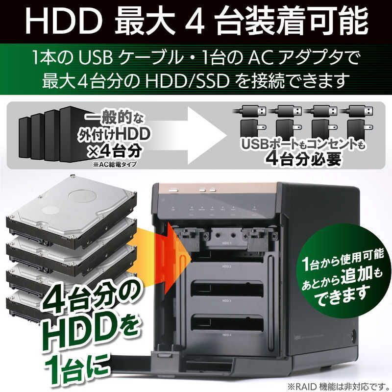 送料無料 ♥ 未開梱 エレコム ELECOM ＤＤ ＳＳＤケース ＵＳＢ－Ｃ ３．２接続 ブラック ＳＡＴＡ ４台 ３．５インチ＆２．５インチ対応 LGB-4BNHUC H