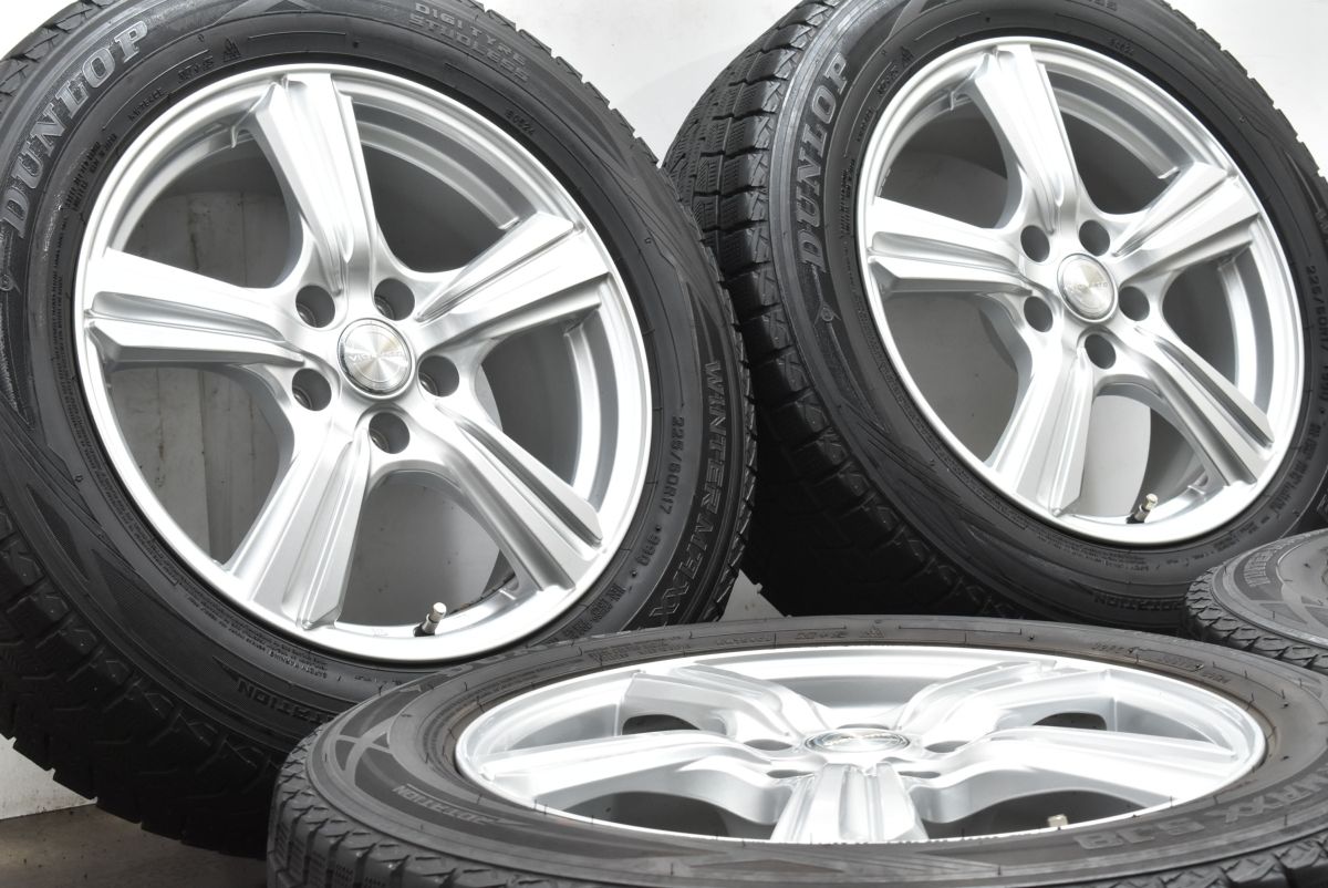 トヨタ 設計 VIOLENTO 17in 7J 39 PCD114.3 ダンロップ ウィンターマックス SJ8 225 60R17 アルファード カローラクロス