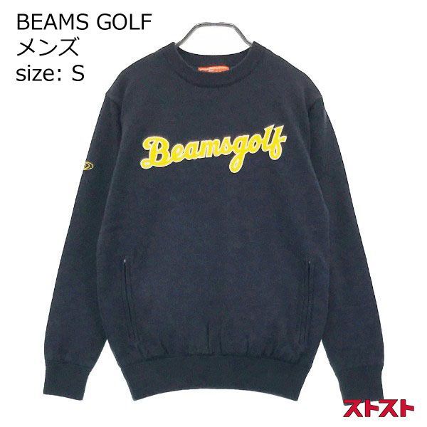 サイズ：M BEAMS GOLF ビームスゴルフ  裏地付 ニットセーター フラッグ ベージュ系 [240001225736] ゴルフウェア レディース ストスト サイズ：M BEAMS GOLF ビームスゴルフ 裏地付 ニットセーター